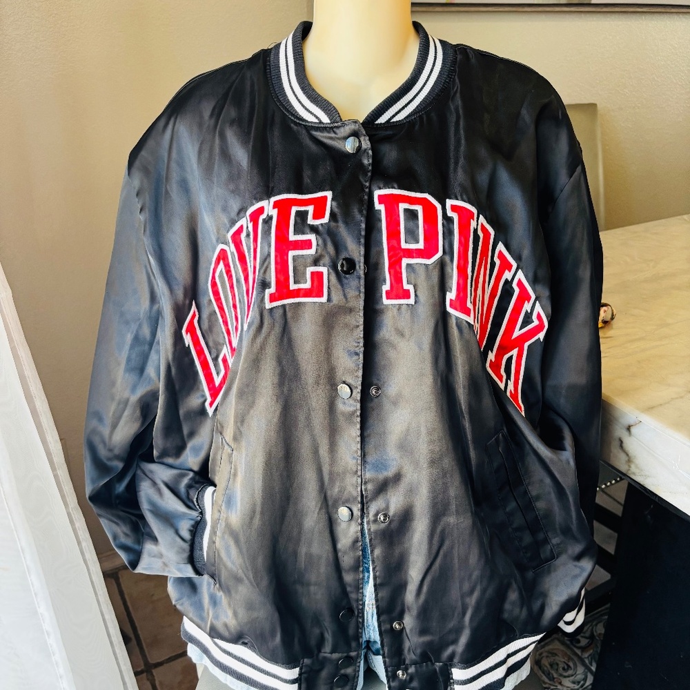 Victorias secret pink bomber jacket